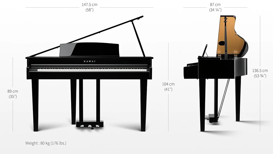 Kawai Digitalas klavieres DG30 Izmeri